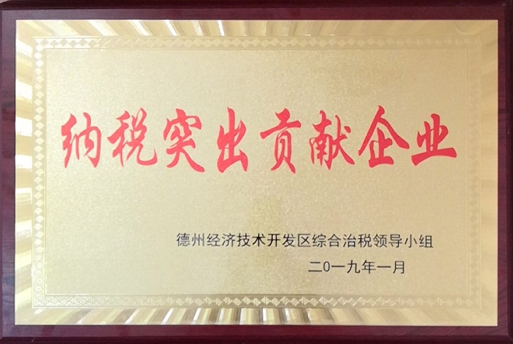 集团荣获全区“纳税突出贡献企业”